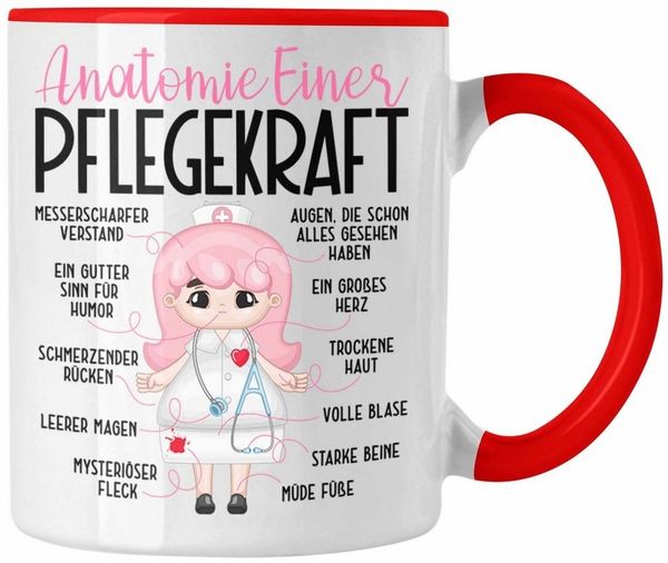 Trendation Tasse Pflegefachkraft Tasse Geschenk Anatomie Einer Pflege Frauen Pflegerin