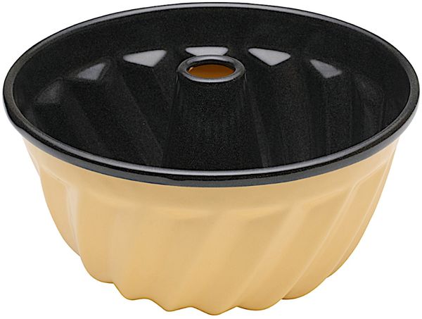 RIESS 0632-026 Gugelhupfform 24 cm, Emaille, CLASSIC, GOLDGELB / Emaillebackform