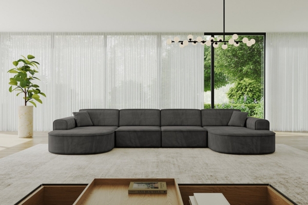 ALTDECOR Wohnlandschaft MARI-U2, Sofa Praktische Bequeme Funktionsecke Couch U-Form Eckcouch, Corner Sofa U-Form Vielseitige Sofa Wohnlandschaft Wohnzimmer