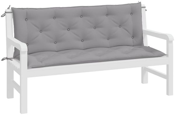 vidaXL Gartenbank-Auflagen 2 Stk. Grau 150x50x7 cm Oxford-Gewebe 361698 Bild 4