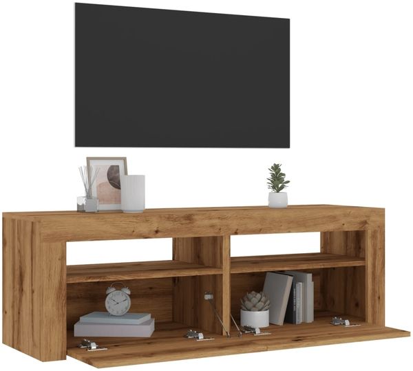 vidaXL TV-Schrank mit LED Artisan-Eiche 120x35x40 cm Holzwerkstoff 856314