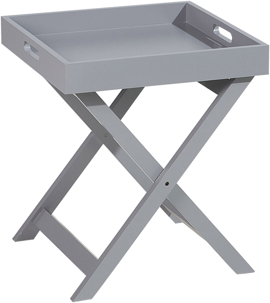 Couchtisch grau quadratisch 40x40 cm CHESTER