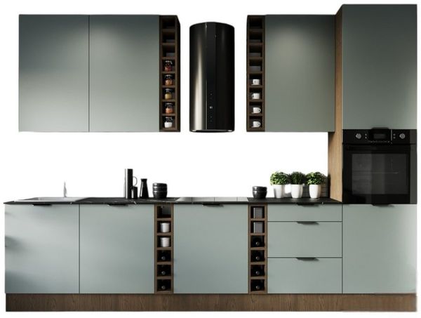 ROYAL24_MARKT Küchenzeile K43-G330 - Sorento - Intelligente Designelemente, (Komplett Set), Premium - Modern - Exzellent.