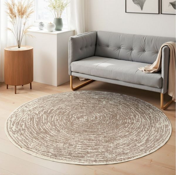 HANSE Home Teppich Cavallo, rund, Höhe: 9 mm, Wohnzimmer, Schlafzimmer, Flur, Kurzflor, meliert, Vintage, weich