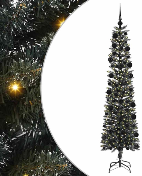vidaXL Künstlicher Weihnachtsbaum mit 300 LEDs mit Ständer Grün 210 cm 3395953