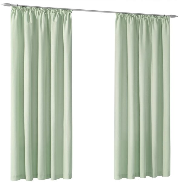 heimtexland Vorhang Dekoschal Baumwolle Fensterdeko Gardine blickdicht (1 St), Kräuselband, blickdicht, Polycotton, Natur I Kräuselband oder Schlaufen I verschiedene Größen