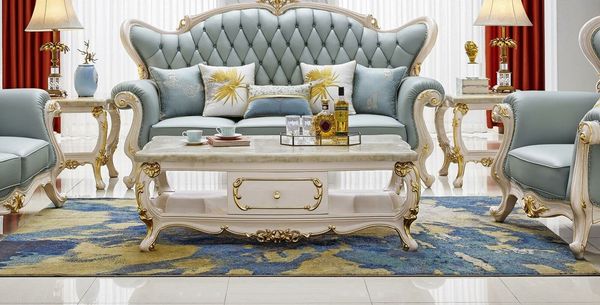 Klassischer Holztisch Beistelltisch Design Tische Couchtisch Wohnzimmer Barock