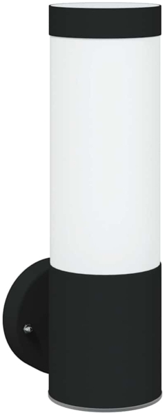 vidaXL Außenwandleuchte Schwarz 12 x 8,5 x 27 cm Edelstahl und Plastik 4005935