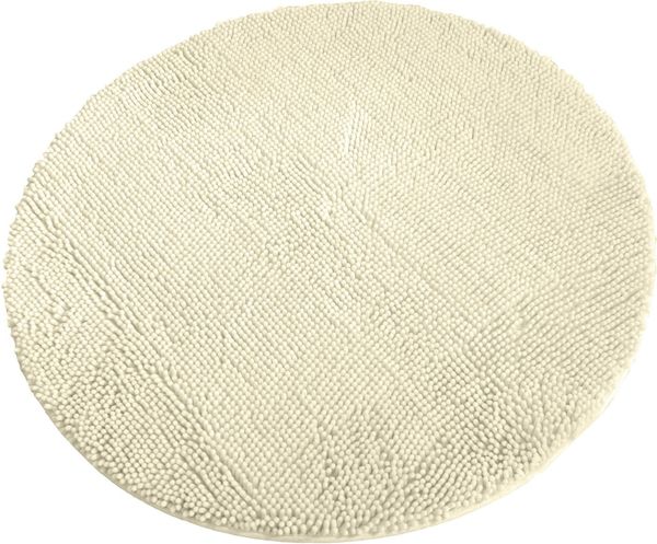 KiNZLER Badematte Chenille, Höhe 18 mm, rutschhemmend beschichtet, fußbodenheizungsgeeignet, Polyester, rund, Badteppich, Uni Farben, weich, als rechteckig & halbrund erhältlich