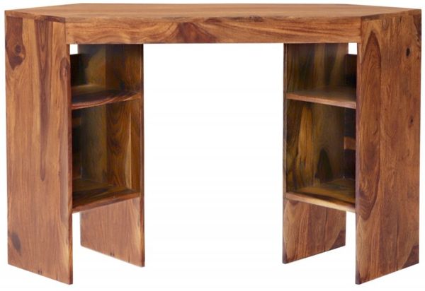 Eck-Schreibtisch Kali 120x76x40 aus indischem Sheesham-Massivholz