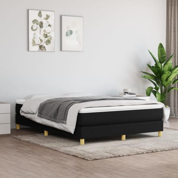 Boxspringbett Schwarz 140x200 cm Stoff [3120616]