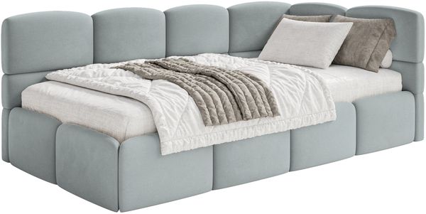 Selsey 'Cloudy' Jugendbett 90x200, Kopfteil rechts, Grau