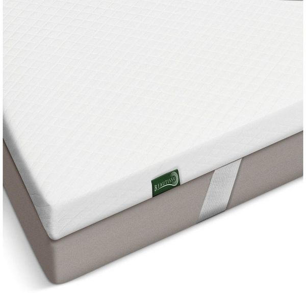 Beautissu, Topper Topper Gel Matratzentopper 90x200cm für Boxspringbett Matratzen, 7 cm hoch, Polyurethan, rutschfest atmungsaktiv Matratzenauflage mit Gel Viscoschaum