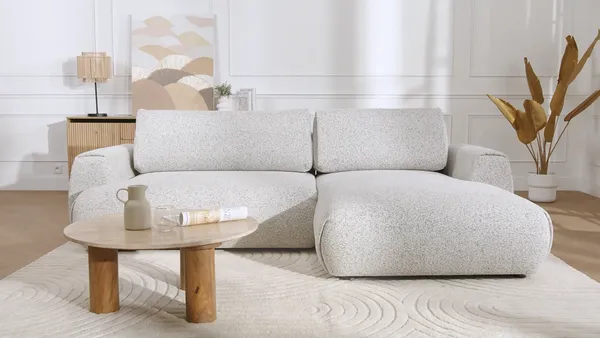 Vente-unique - MONELIA Sofa Stoff Beige - B 167 cm x H 81 cm x L 270 cm