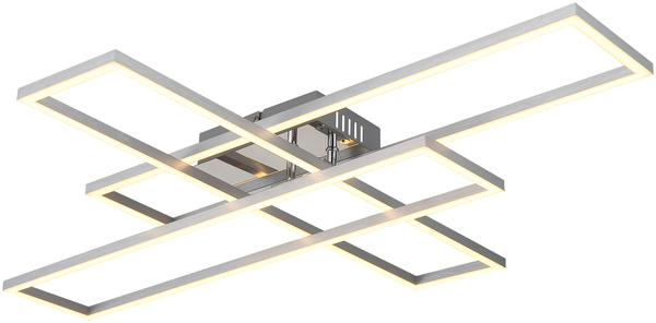 DAKARI Deckenleuchte, 230V, 4230lm, 3000K, inkl. LED 40W, 1flg. Alu chrom