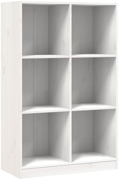 Bücherregal | Standregal Weiß 70x33x110 cm Massivholz Kiefer