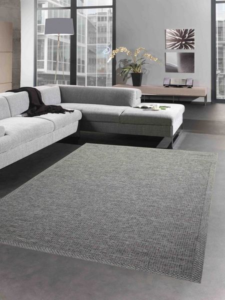 Carpetia Teppich Indoor & Outdoor Teppich Sisal Optik - grau, rechteckig, Höhe: 8 mm