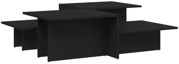 vidaXL Couchtische 2 Stk. Schwarz Holzwerkstoff 3216150 Bild 2