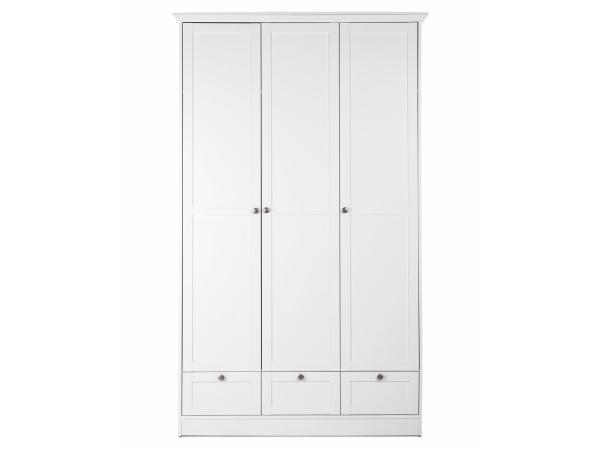 Kleiderschrank >Landsted< in Weiß - 120x200x51cm (BxHxT)