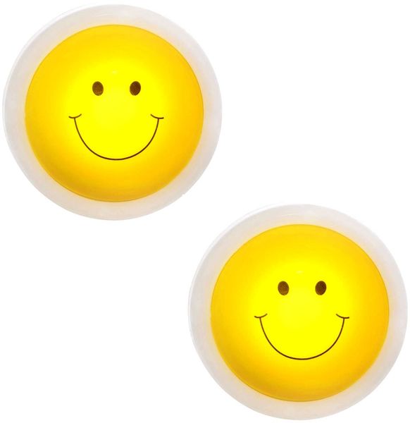 LED Wandlampe, Nachtlicht, Smiley, H 6,5 cm