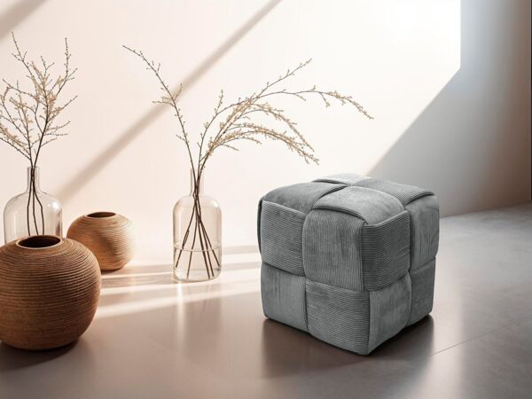 byLIVING Pouf Urban, Cord Bezug, Vollpolster, B 40, H 40, T 40 cm, verschiedene Farben