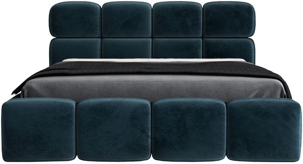 Polsterbett MONAKO 160x200 mit Matratze, Bettkasten und Lattenrost. Farbe: Azur 12 Bild 3