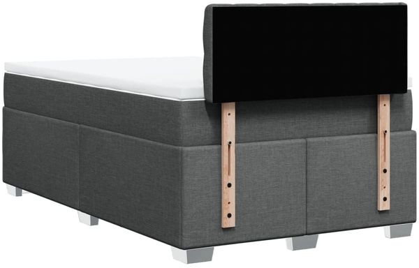 vidaXL Boxspringbett mit Matratze Dunkelgrau 120x190 cm Stoff 3288135 Bild 12
