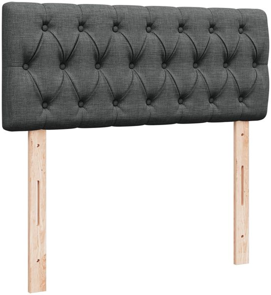 vidaXL Boxspringbett mit Matratze Dunkelgrau 120x190 cm Stoff 3288135 Bild 7