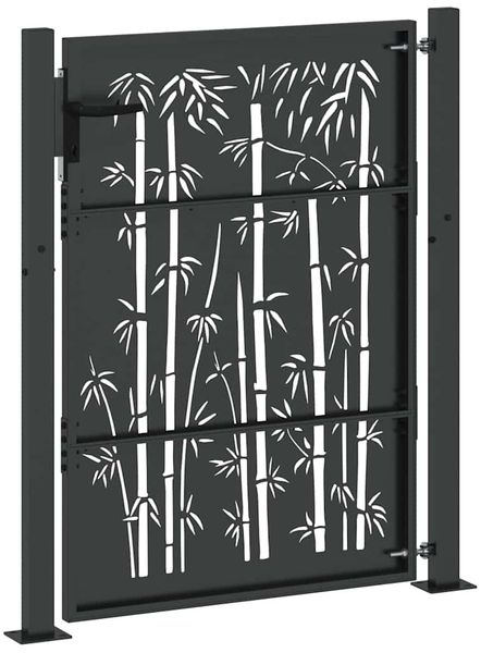 vidaXL Gartentor Schwarz 110 x 155 cm Pulverbeschichteter Stahl 42015896 Bild 6
