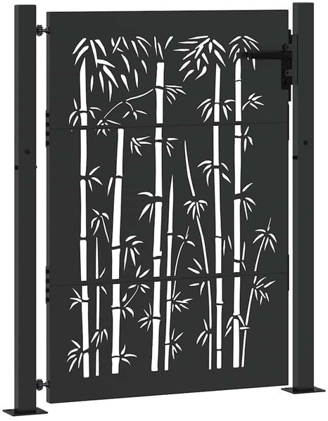 vidaXL Gartentor Schwarz 110 x 155 cm Pulverbeschichteter Stahl 42015896 Bild 4