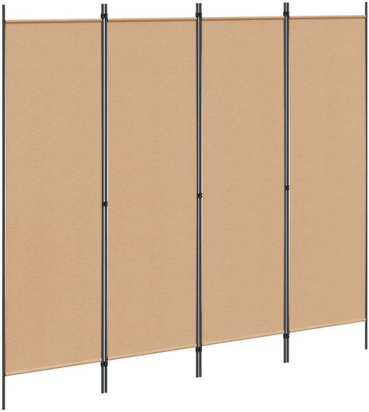 vidaXL 4-teiliger Raumteiler Beige 200 x 180 cm Stoff 42039194