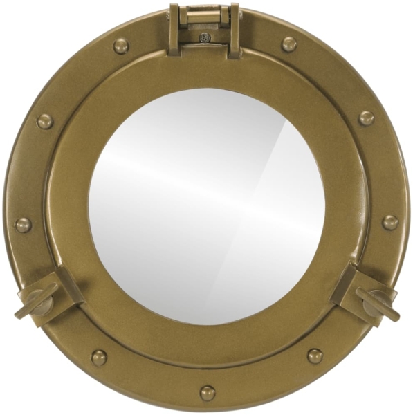 vidaXL Bullaugen-Spiegel Wandmontage Ø30 cm Aluminium und Glas 357852