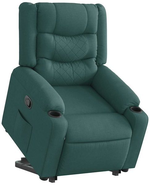vidaXL Relaxsessel mit Aufstehhilfe Dunkelgrün Stoff 3310264