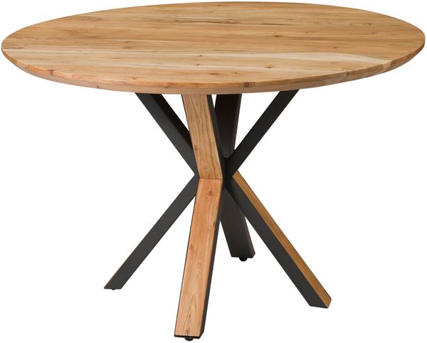 Esstisch rund Akazie 120x120x76 natur lackiert