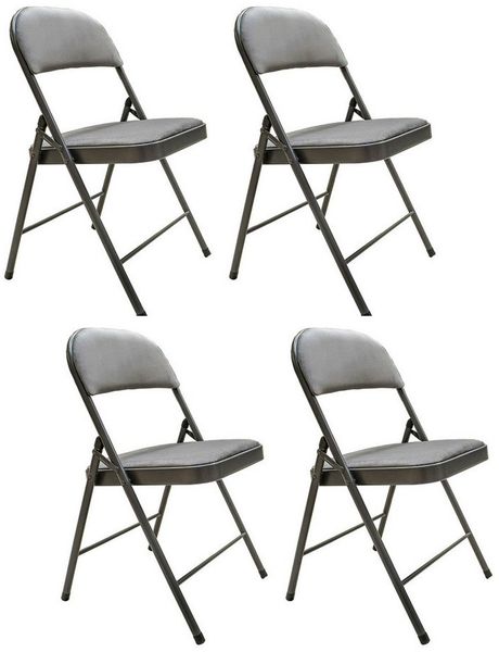 HTI-Living Klappstuhl Klappstuhl 4er Set Grau (Set, 4 St), Küchenstuhl gepolstert Saalstuhl