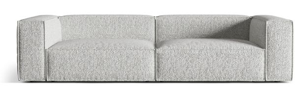 Micadoni Sofa Nuria 5-Sitzer Boucle Silber