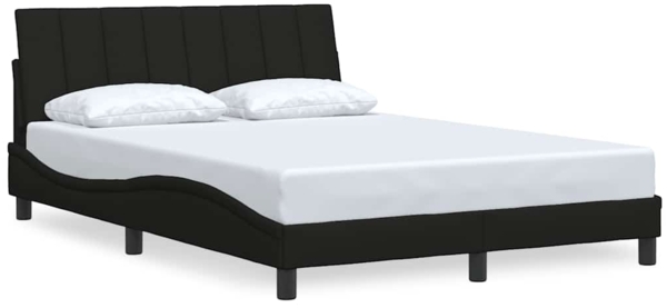 vidaXL Bettgestell ohne Matratze "Hanko" Schwarz 120x200 cm Stoff 3310379