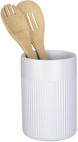 SCHÖNER WOHNEN-Kollektion Kochbesteckhalter REFIA, (1-tlg), Keramik Untensilienhalter mit sanften Rifferlungen, 1,3l