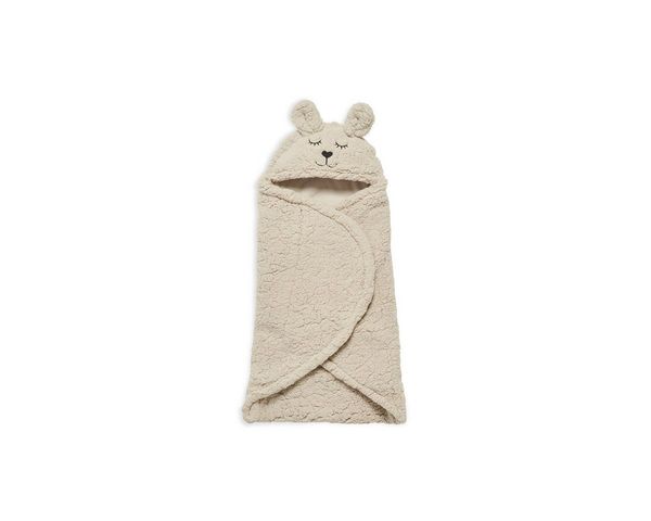 Jollein Bunny Einschlagdecke Nougat Weiß off white