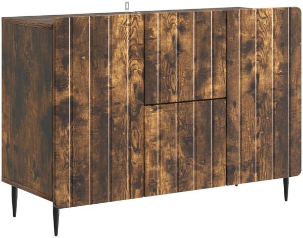 vidaXL Sideboard Geräucherte Eiche 89 x 34,5 x 62 cm Holzwerkstoff 894430