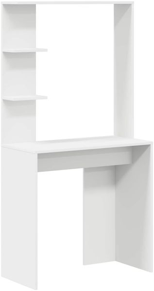 vidaXL Schreibtisch mit Regal Weiß 78,5 x 37 x 154,5 cm Holzwerkstoff 869338 Bild 2