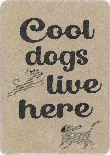 DAVID FUSSENEGGER Hundematte Hundedecke 'cool dogs...' 70 x 90 cm Natur- Beige