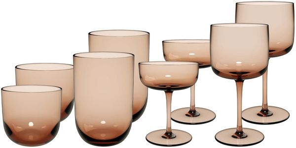 like. by Villeroy & Boch Like Glass Gläser Set 8-teilig Clay