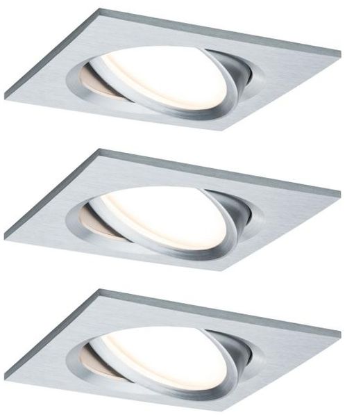 Paulmann No. 93680 Einbauleuchten Set LED Nova Plus 3x6W Alu dimmbar