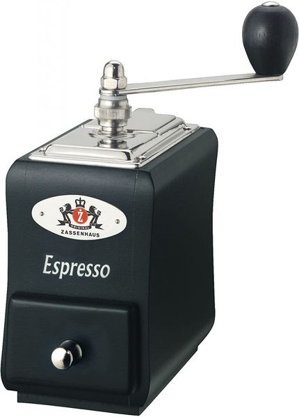 Zassenhaus - Espressomühle "Santiago" Buche Schwarz (040135) Handespressomühle