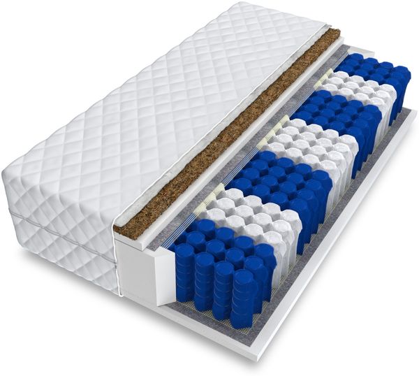 Matratze 160x200 Taschenfederkern H3 und H4 HOME MAX 7 Zonen Kokos Bett Matratze Bild 3