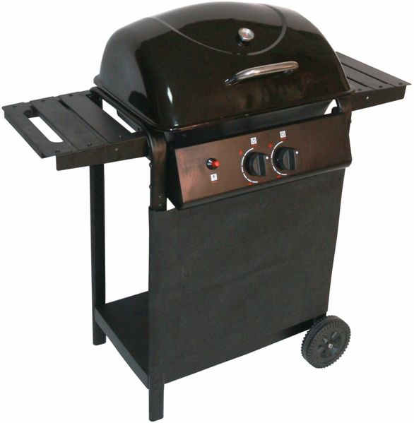 'Garden Pleasure' Gasgrill, 2 flammig, Schwarz, 60 x 50 x 100 cm