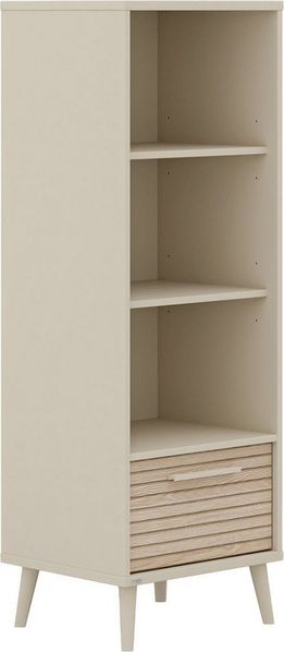 PAIDI Standregal in Beige mit Schublade, offenen Fächern, verschiedene Ausführungen, Soft-Close, stabiles und langlebiges Regal, geprüfte Qualität
