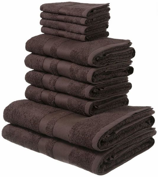 OTTO home Handtuch Set Vanessa, 10-tlg Handtuch-Set, weich, in Standard- und Premium-Qualität, Walkfrottee (Set, 10-St), 100% Baumwolle, Duschtücher, Handtücher, Gästetücher, mit Bordüre