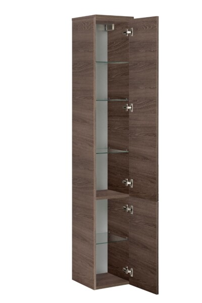 Lanzet Hochschrank 30 cm, rechts, Dunkelbraun Bild 2